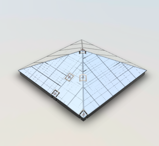 pyramid skylight (34′)